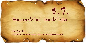 Veszprémi Terézia névjegykártya